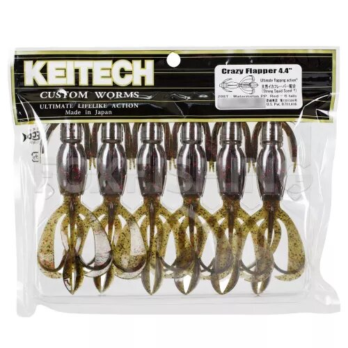 Силиконовая приманка Keitech Crazy Flapper 4.4" 11,2см. вес: 12гр. 6шт. #208