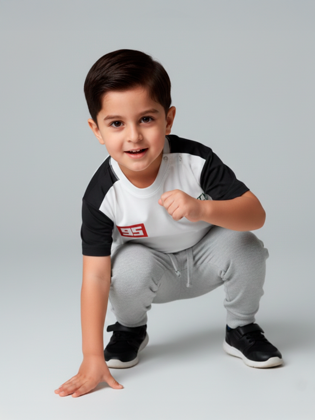 Футболка neo, размер 116, белый, черный — фото 1