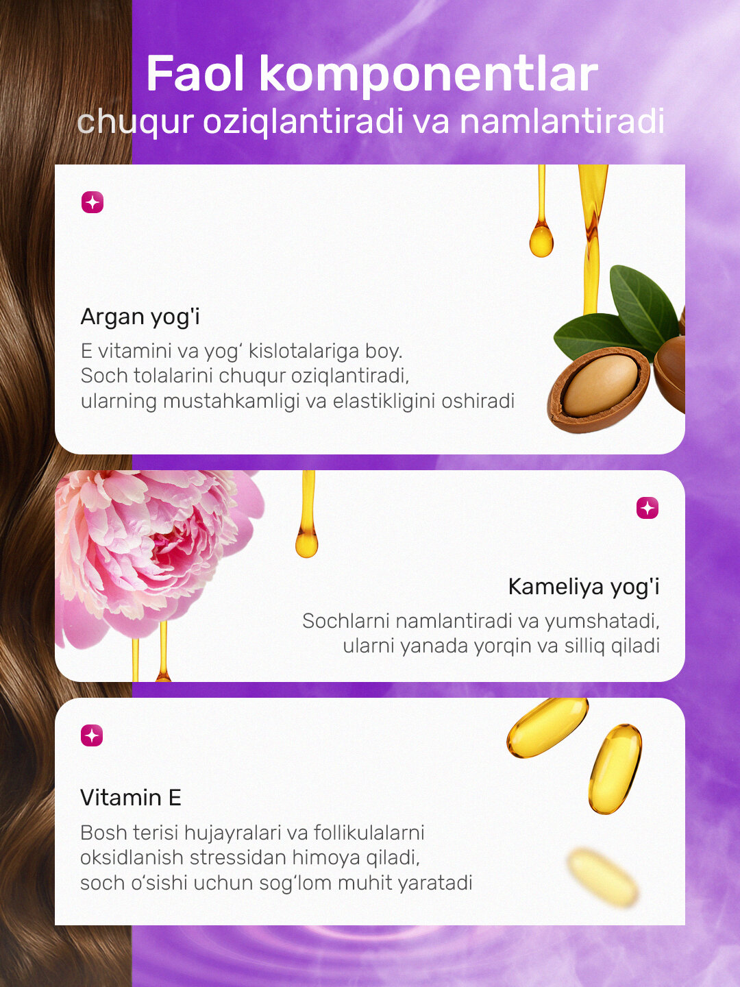 Укрепляющая сыворотка для ослабленных и выпадающих волос, 100 мл — фото 1