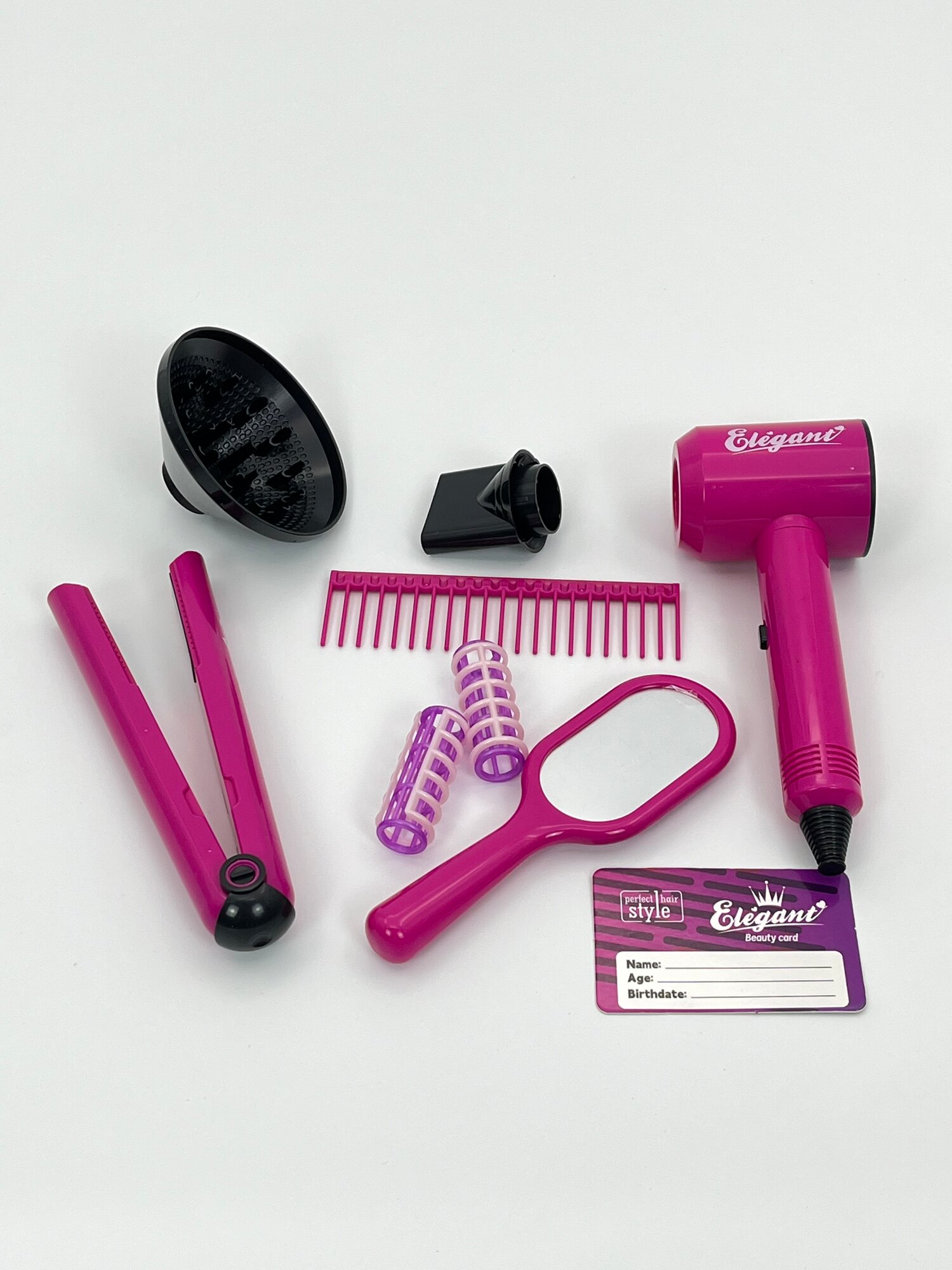 Игровой набор парикмахера для девочек, игрушечный фен, утюжок, расчёска и аксессуары, Make Up Toys