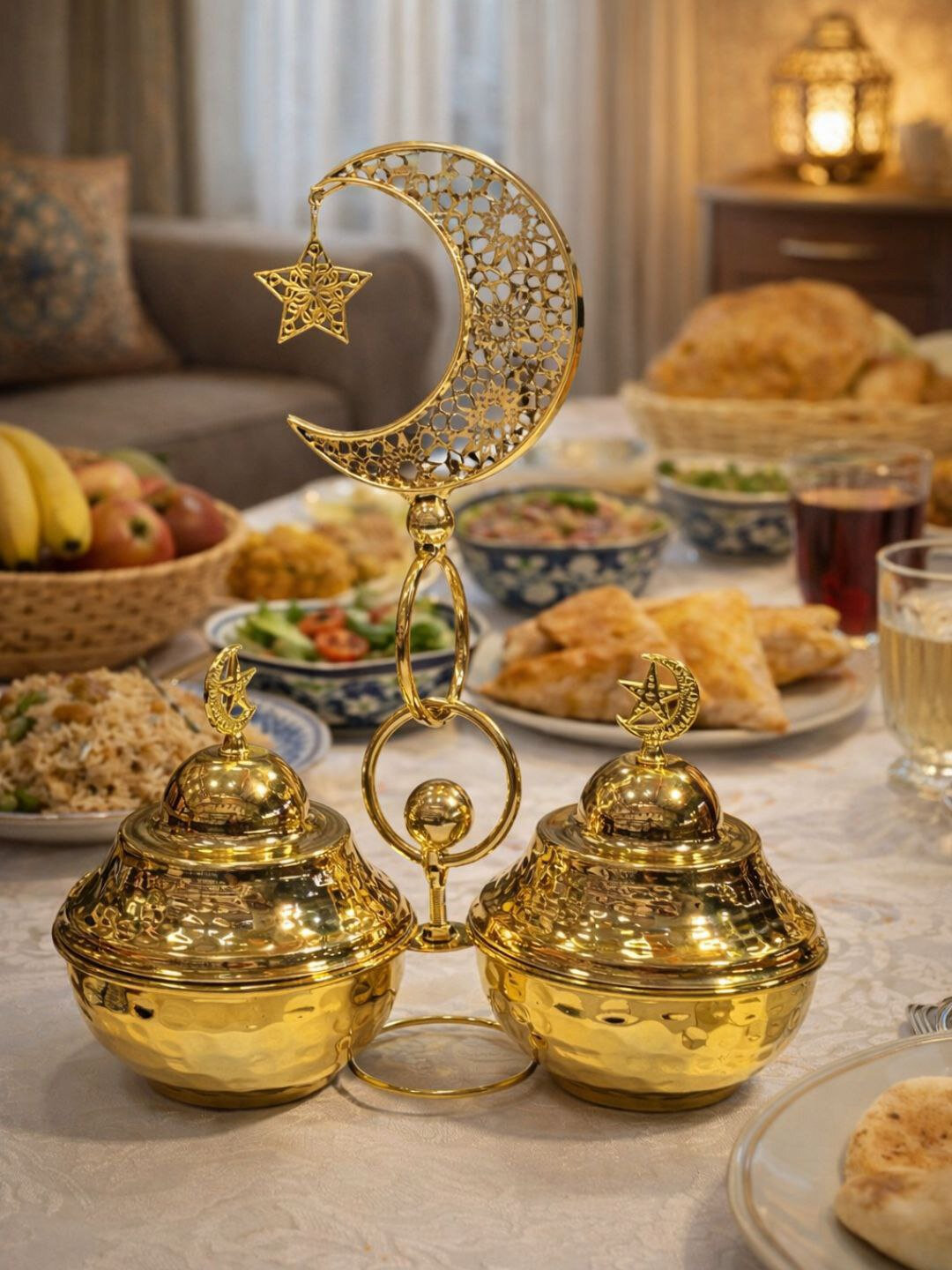 Набор для ифтара Рамадан: подносы, звёзды и холдеры, отличный подарок для Рамадан
