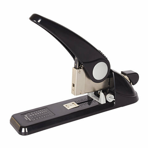 Степлер мощный №24/6-23/24 BRAUBERG "Heavy duty GT", до 200 листов, черный, 220940