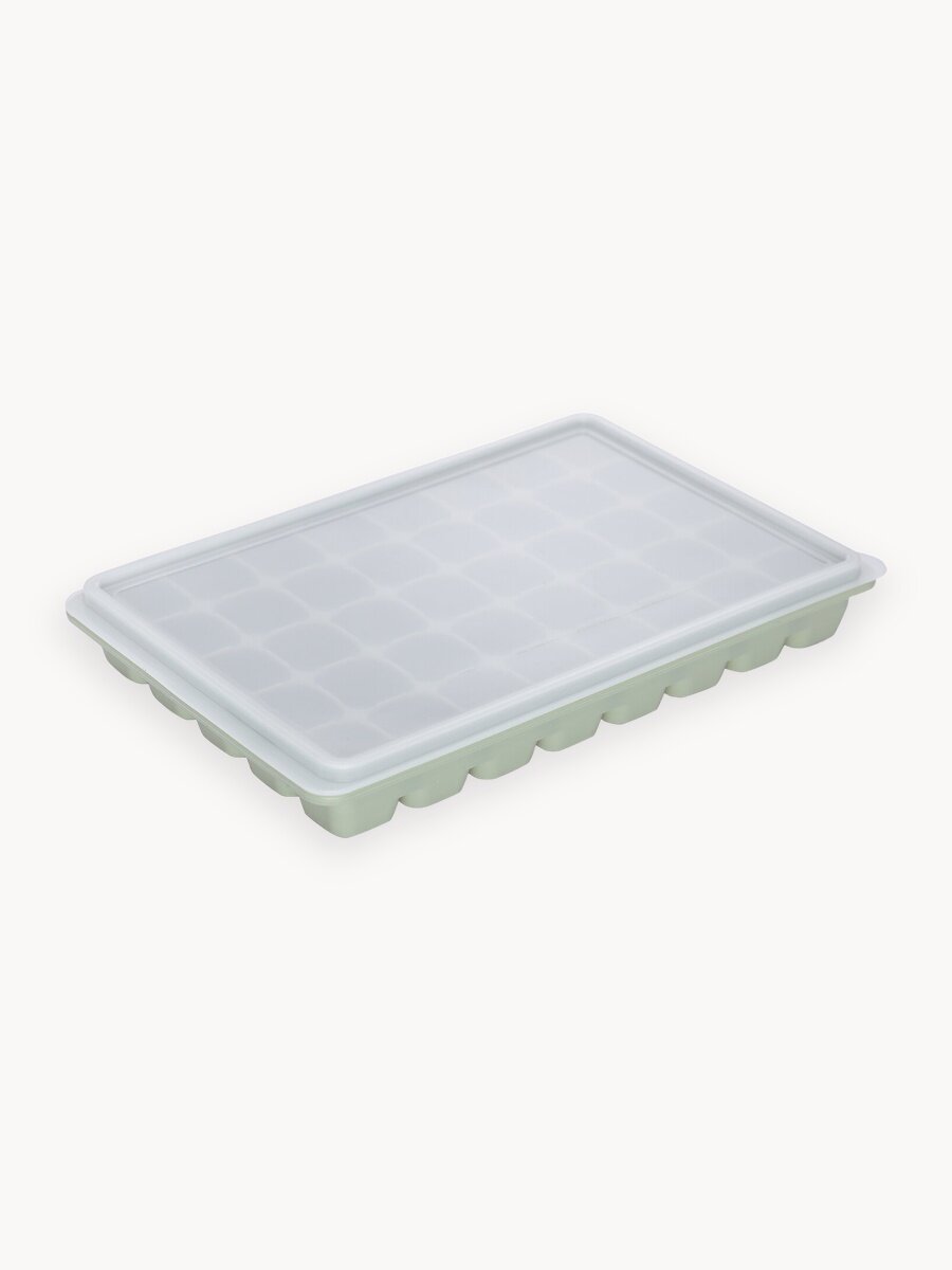 Форма для льда Ice cubes силиконовая с крышкой шалфей Smart Solutions SS0000143