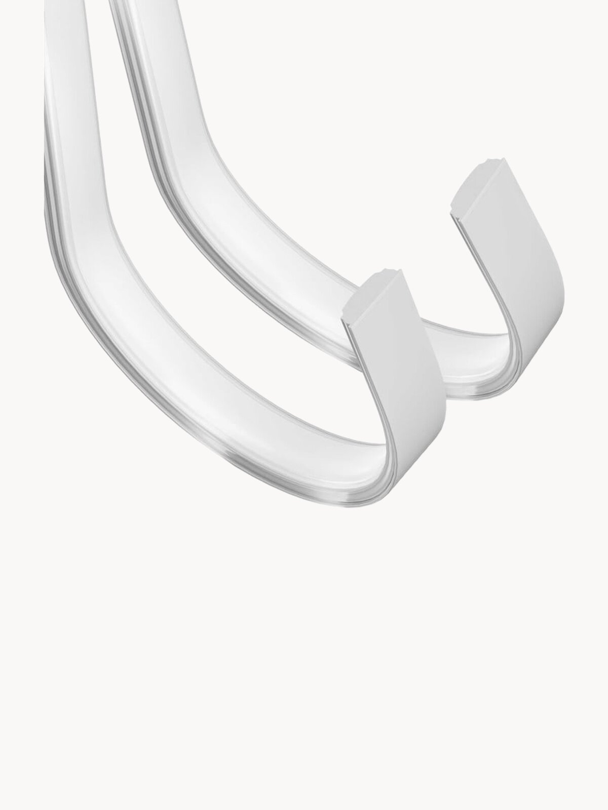 Алюминиевый профиль для светодиодной ленты гибкий накладной 1 метр 2шт белый