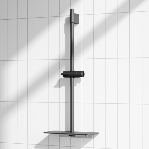 Душевая штанга с полкой Pragma матовый черный HME2B7RP044 3111₽