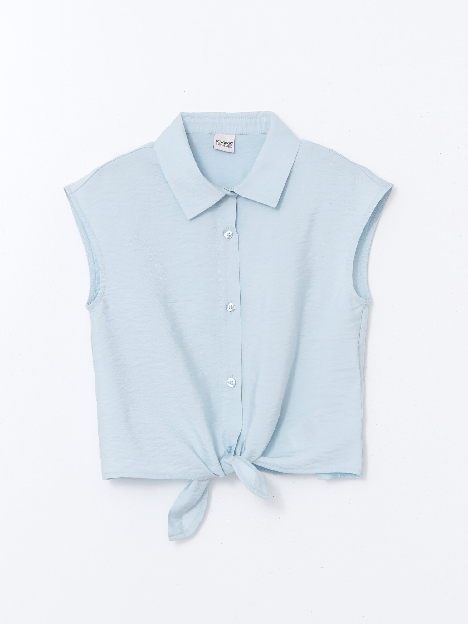 Школьная рубашка LC Waikiki, размер 8-9 лет, light blue