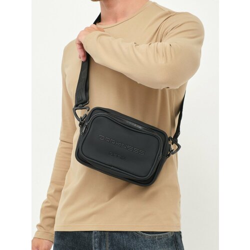 Сумка кросс-боди RESIN, фактура гладкая, черный