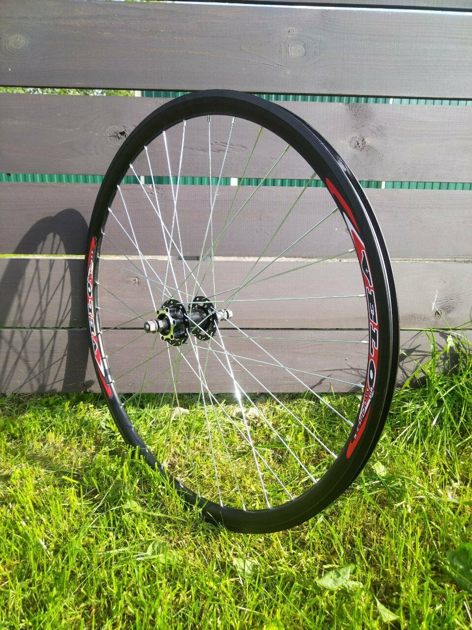 Колесо 29" заднее, гайки, дисковый тормоз, трещотка, двойной обод, VELO — фото 1