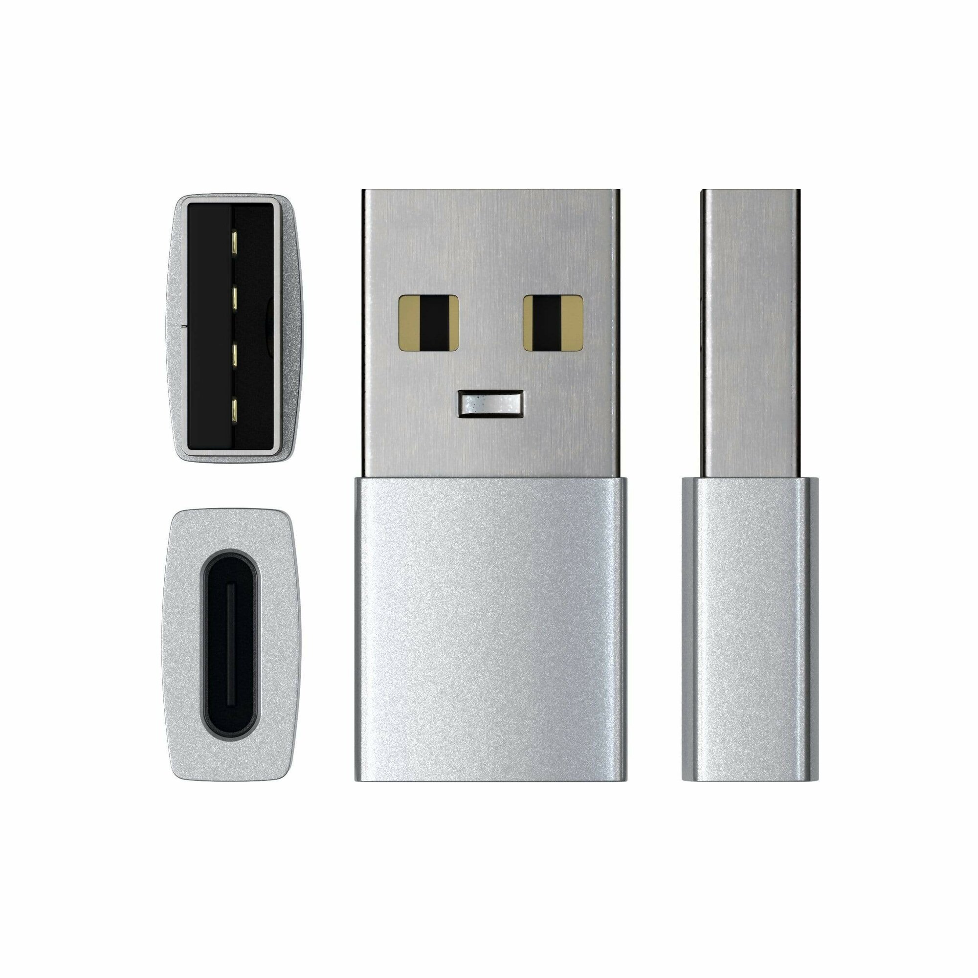 Переходник/адаптер Satechi USB Type-A to Type-C Adapter (ST-TAUC), silver — фото 1