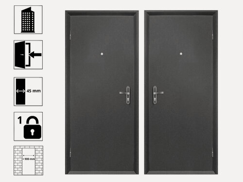 Изображение товара Дверь профи PRO BMD 860L графит металлическая входная дверь повышенной прочности