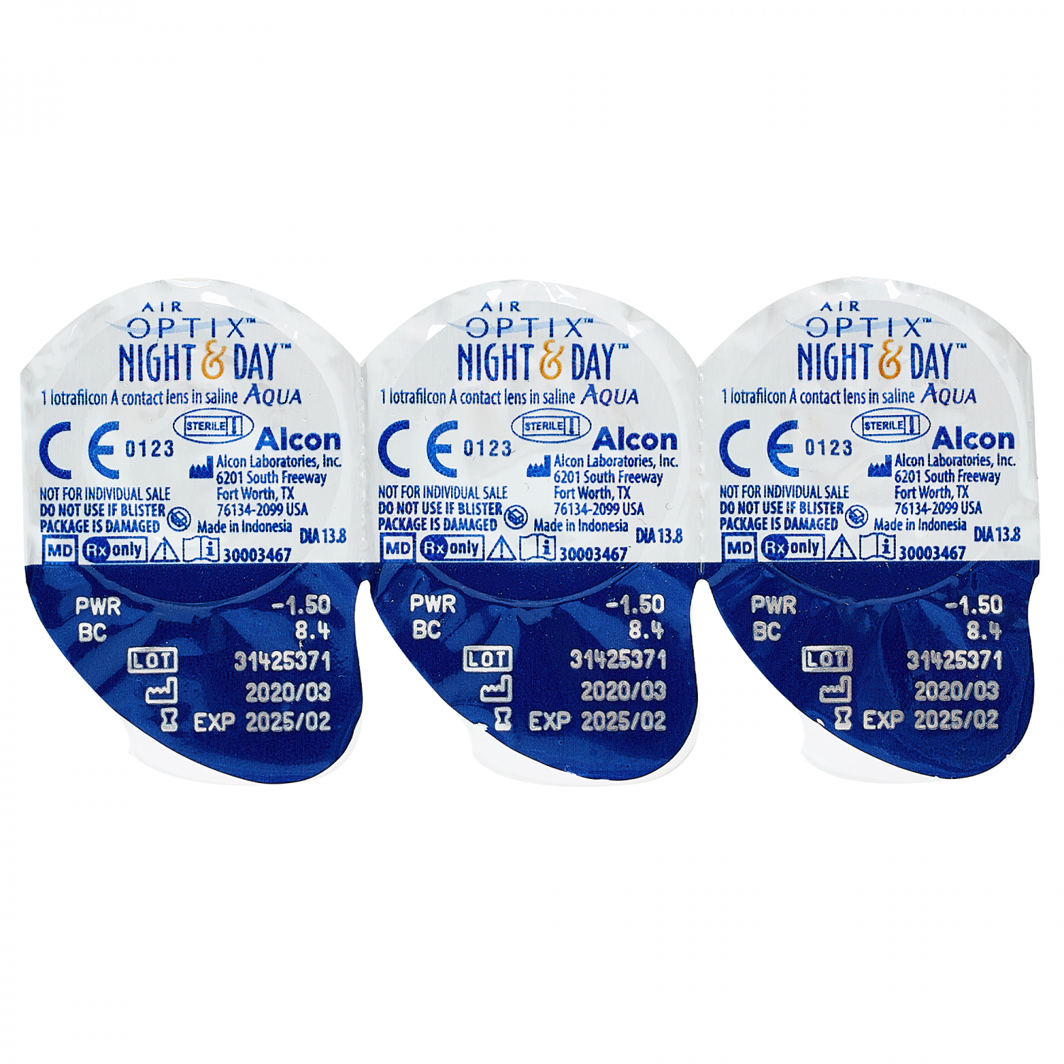 Контактные линзы Alcon Air Optix NightDay Aqua 3 pk BC 86 D 500