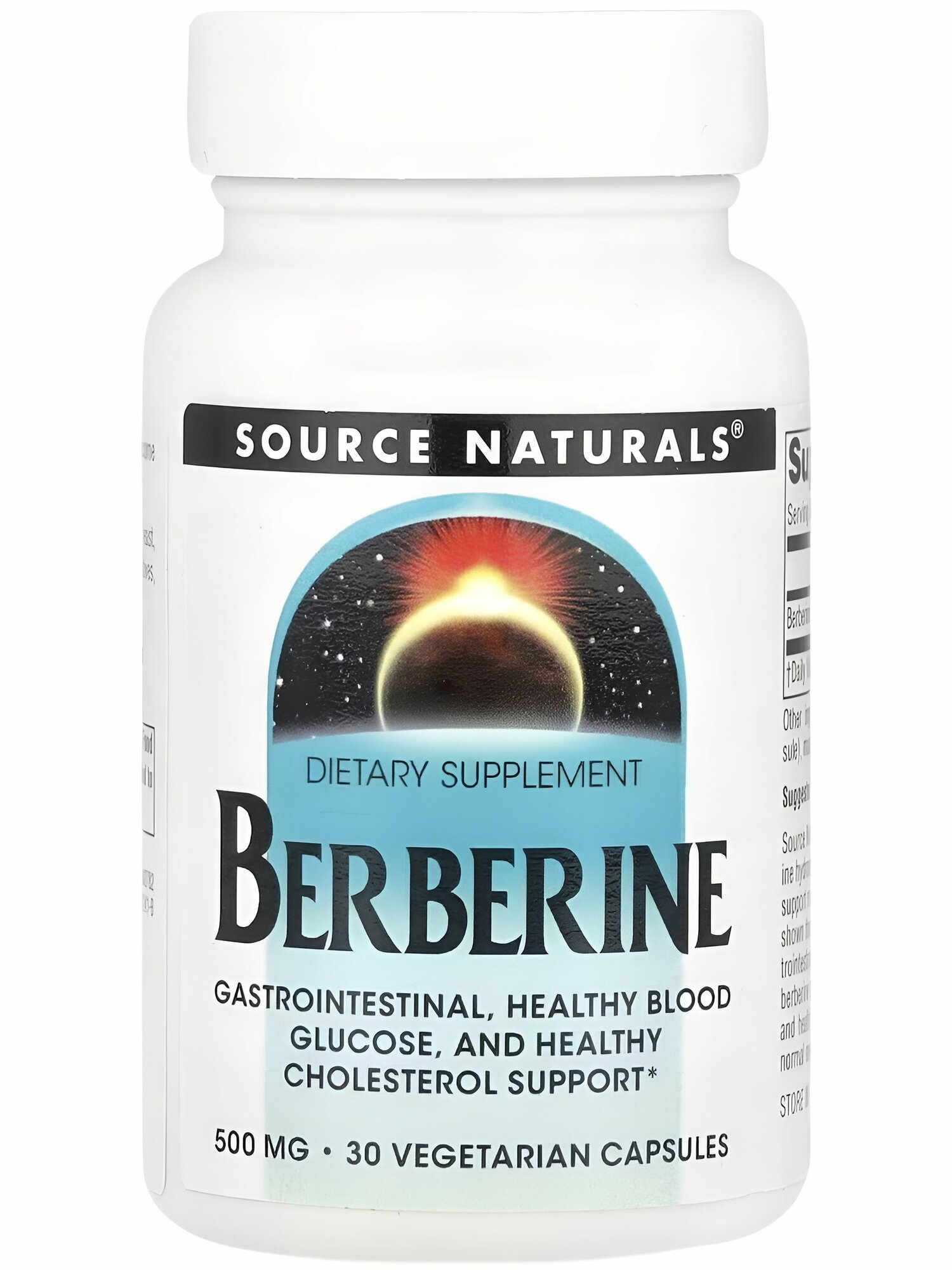 Берберин Source Naturals 30 капсул для контроля сахара в крови и метаболизма