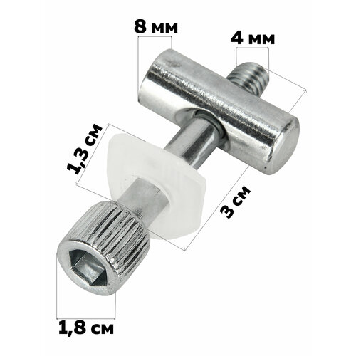 Болт для самоката и гайка бочонок для зажима руля, комплект, сталь, 1 шт