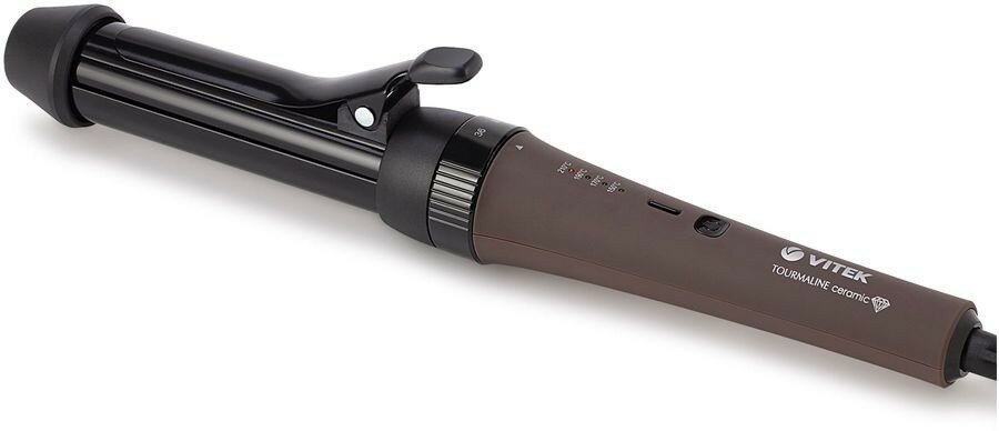 Щипцы Vitek 2521-VT-01 70Вт макс. темп:210С покрытие: титаново-турмалиновое коричневый