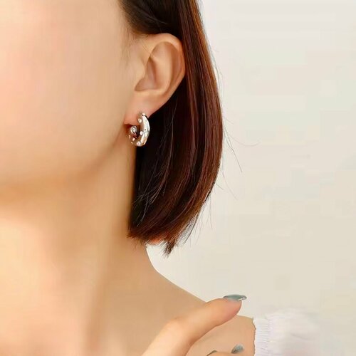 фото Серьги-трансформеры sorona, циркон, swarovski zirconia, фианит, размер 22 мм, серебристый