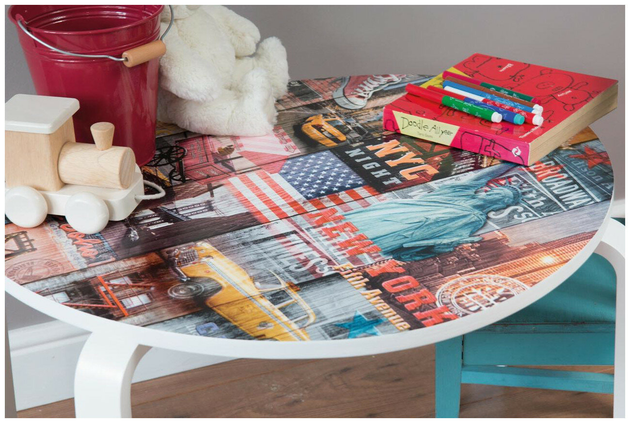 0661-346 D-C-fix 0.45х2.0м Пленка самоклеящаяся Декор Манхеттен Машина — фото 1