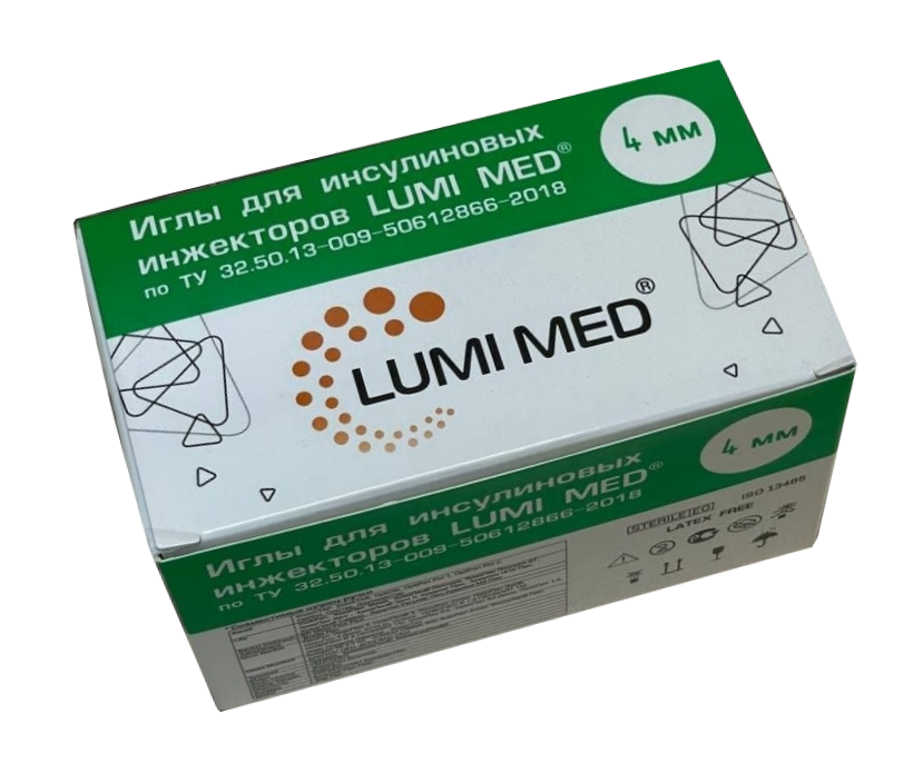 Картинки Иглы для инсулиновых шприц-ручек Lumy MED 4 мм универсальные