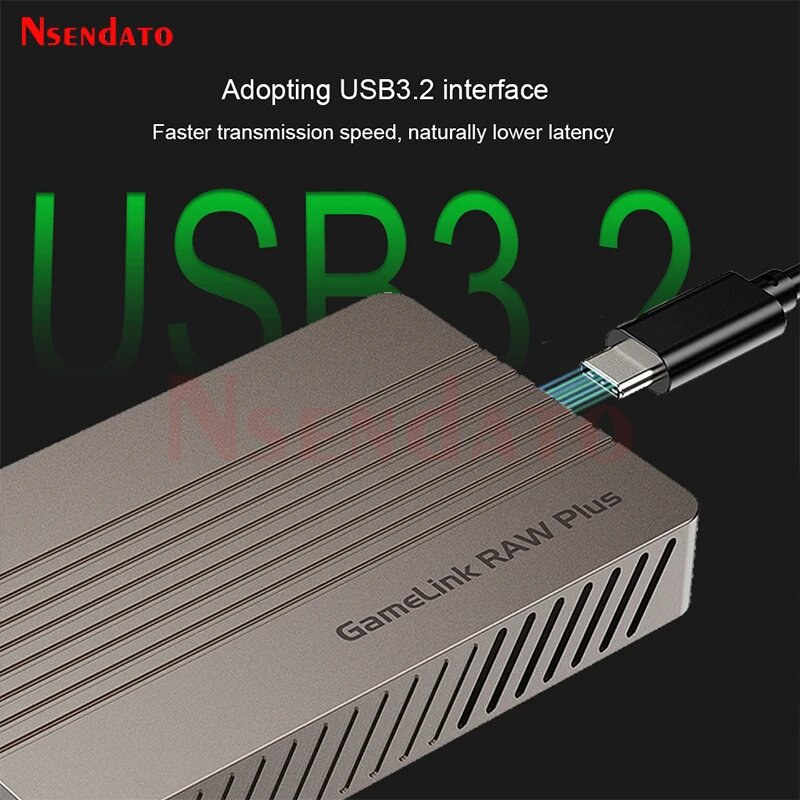 Ezcap366 GameLink RAW Plus HDMI Карта видеозахвата 4K USB 3.2 Тип CHDMI Аудио-видеорегистратор с линией 3,5 мм для ПК Live Stream, Black — фото 1