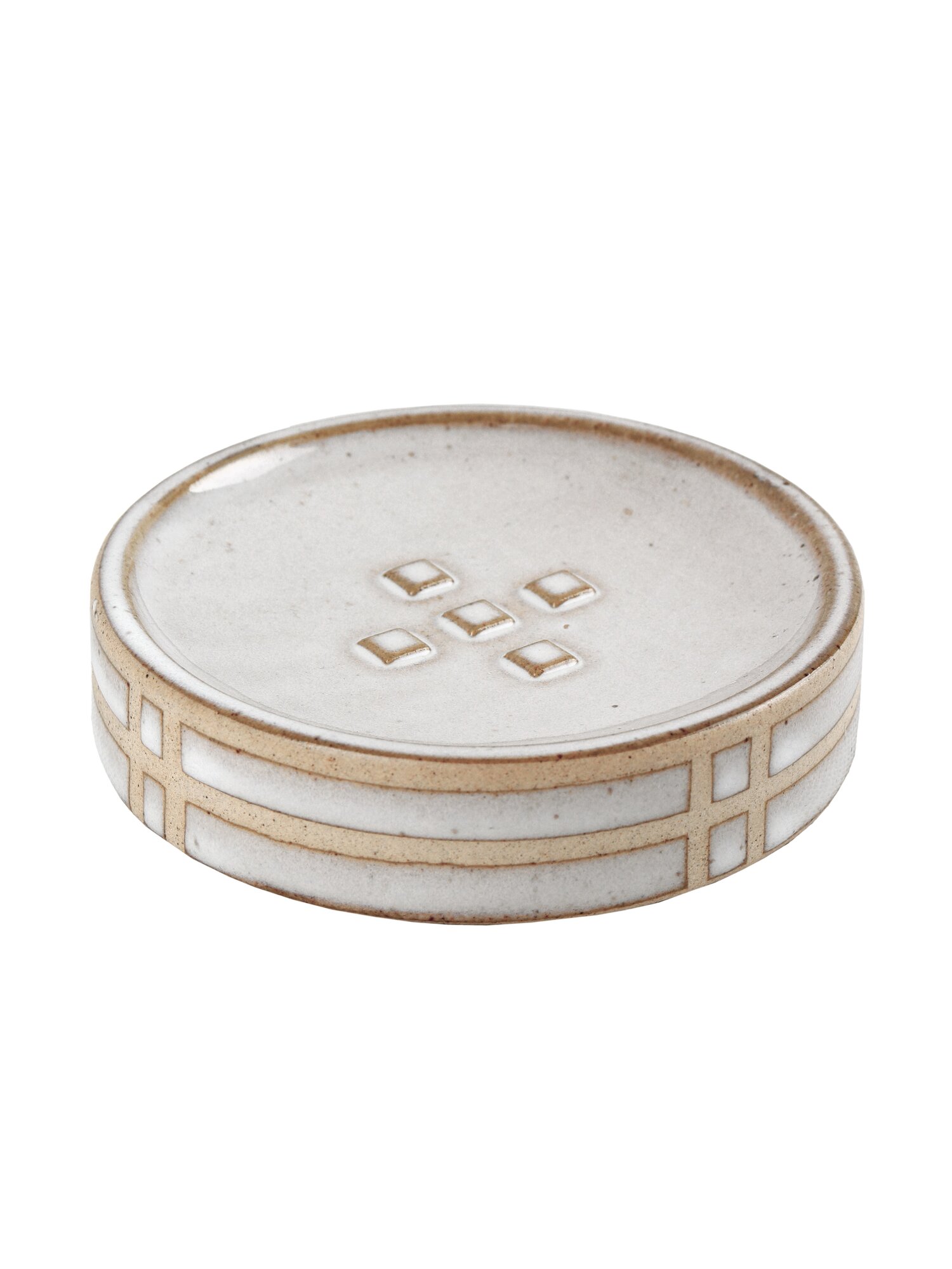 Мыльница пуарэ керамика бежевый