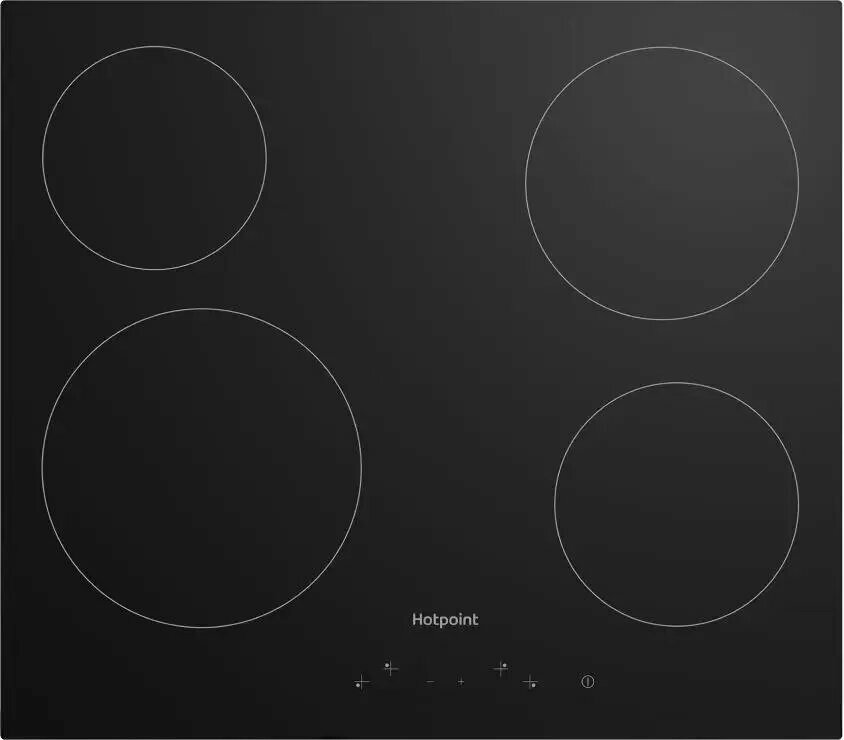 Электрическая варочная панель HOTPOINT HR 6T1 C, Hi-Light, независимая, черный