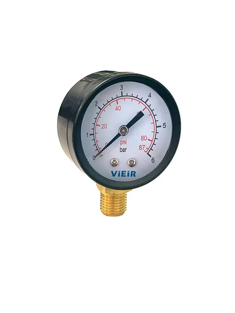 Манометр радиальный с нижним подключением 50 мм 1/4″ 0-6 BAR