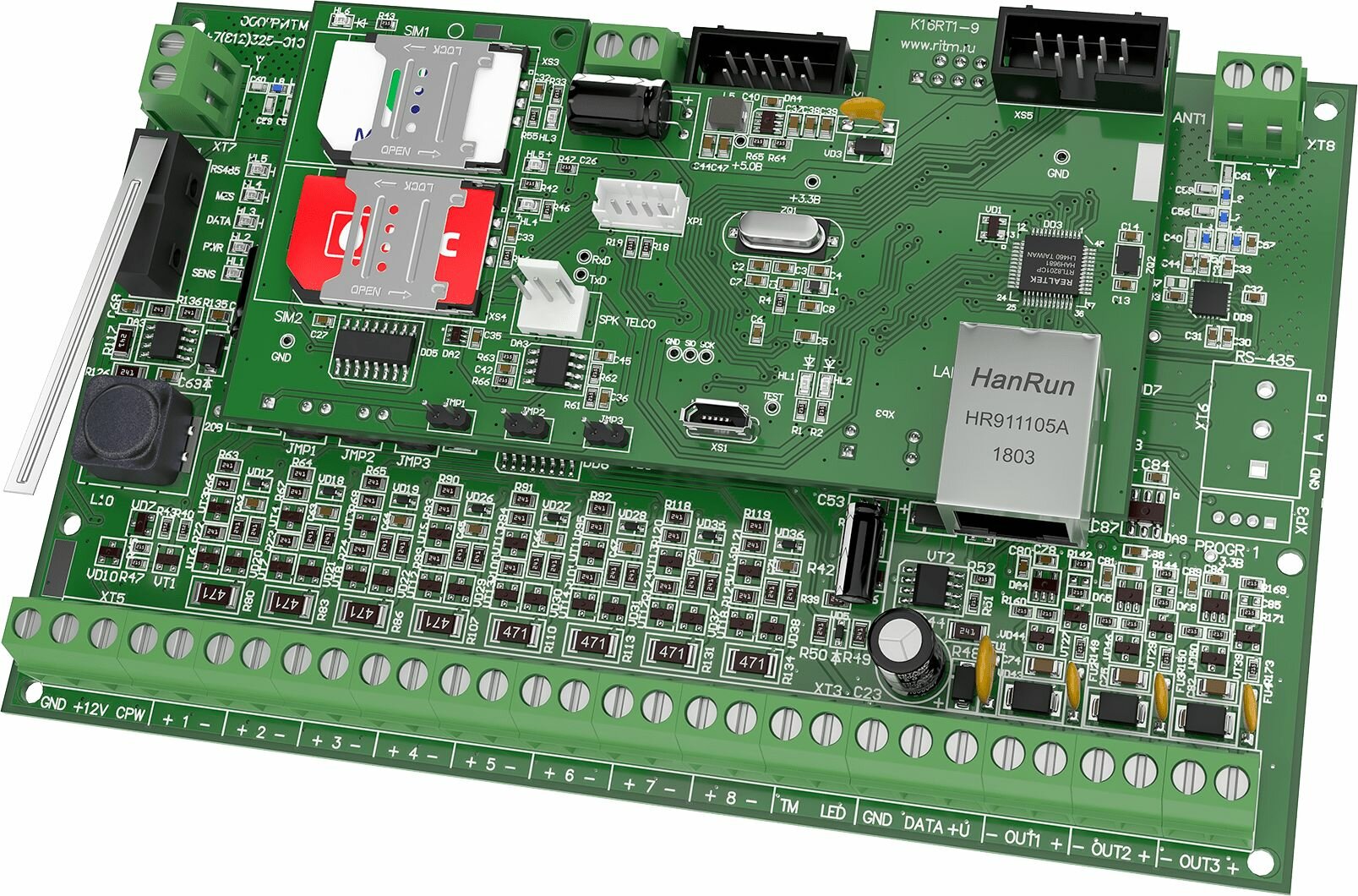 Контакт GSM-16 контрольная панель Ritm