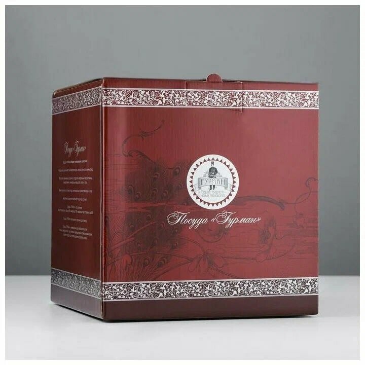 Набор посуды ВСМПО посуда серии Гурман 6 предметов  кастрюля 1 5 л с крышкой  кастрюля 3 5 л с крышкой  жаровня Ф240 мм с крышкой  Трио Классик  из нержавеющей стали AISI304L с тройным дном