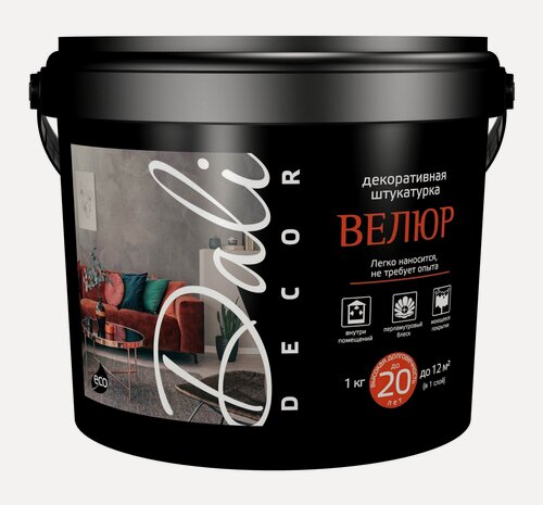 Изображение товара Декоративная штукатурка Dali-Decor Велюр, для внутренних работ, 1кг