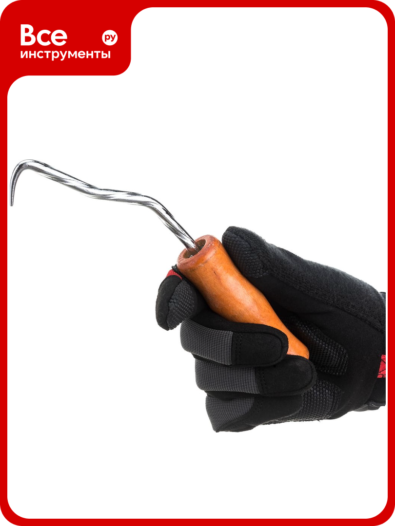 Крюк для вязки арматуры vertextools деревянная ручка 1807