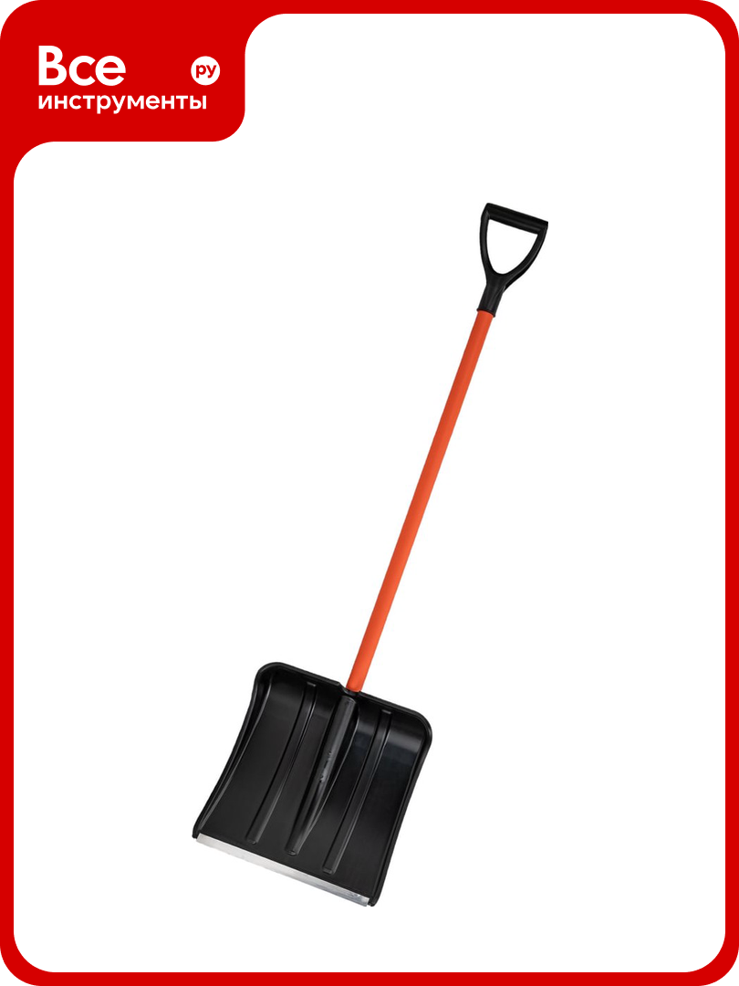 Снеговая лопата Gigant с металлическим черенком в оплетке и V-ручкой 380 мм GCI-01