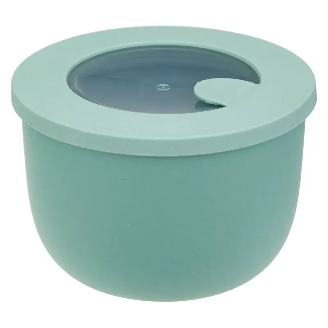 Миска герметичная «Нео» 06л с клапаном для микроволновки фисташковый цвет пластик