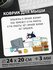 Коврик для мыши "Грустный волк в офисе, загруженный работой и док...