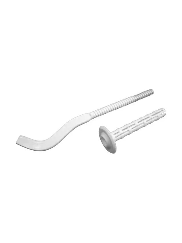 Кронштейн анкерный 7х180 белый, сабельного типа с дюбелем VALFEX - 3 шт — фото 1