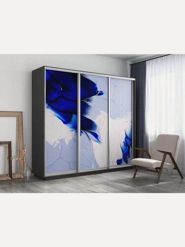 Изображение товара Шкаф купе Е1 Экспресс трехдверный, стекла, 180х60х240, темно-серый