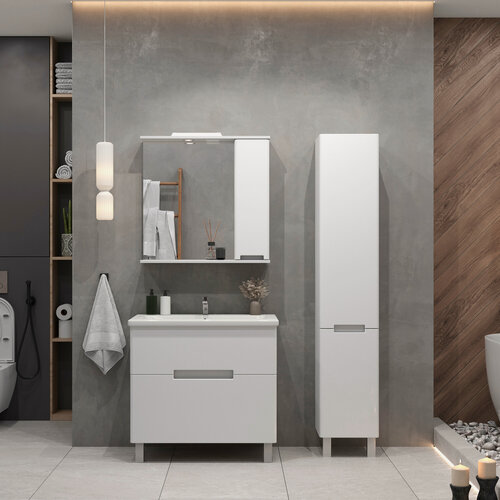 Изображение товара Шкаф-пенал универсальный SanStar Ориана для ванной комнаты, белый