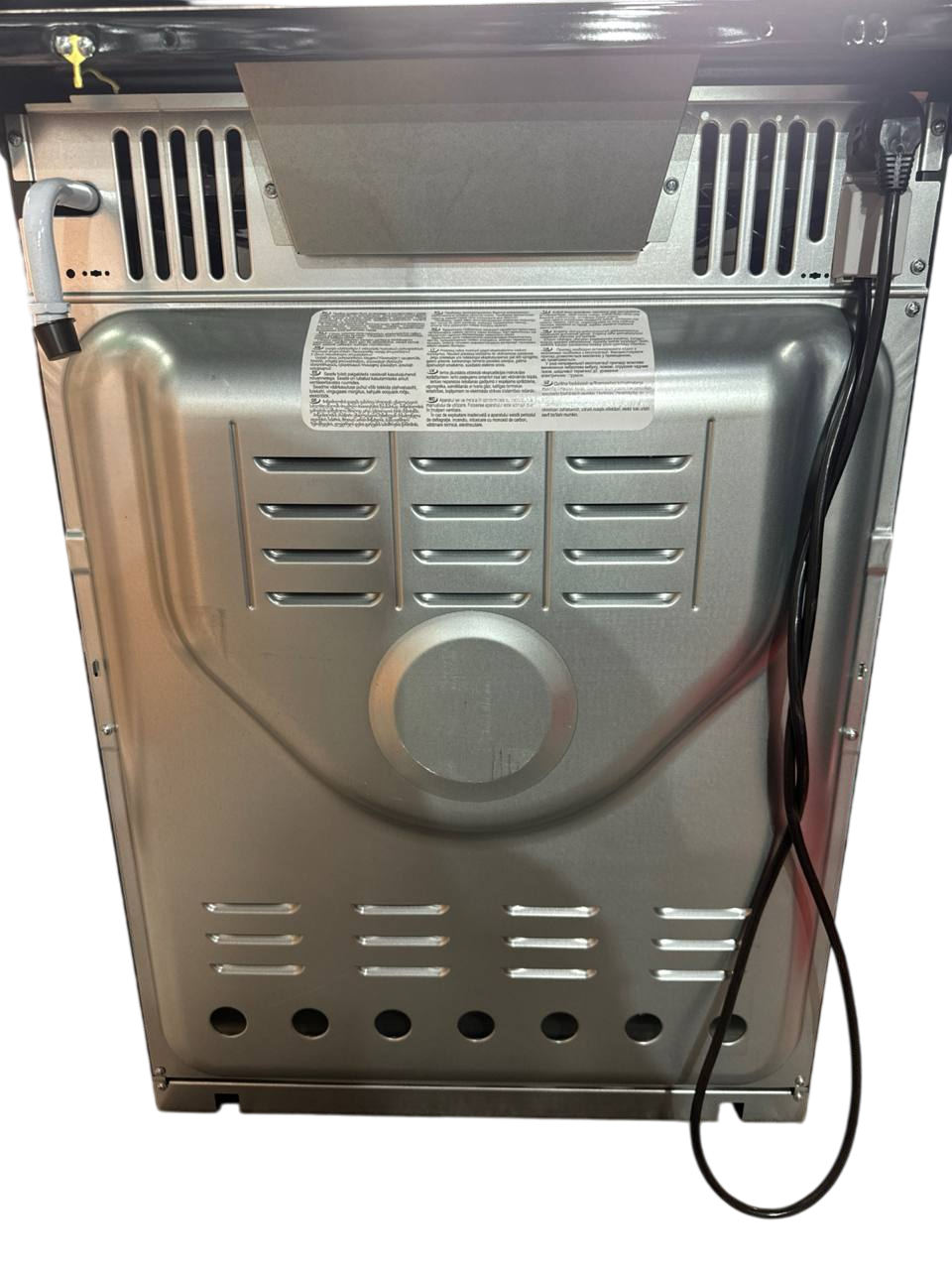 Газовая плита GEFEST 6300-03 0053 черного цвета с нанесенной текстурой мрамора с выдвижным ящиком — фото 1