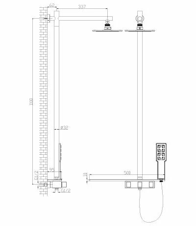 Душевая система «Lemark» Tropiс LM7001C хром