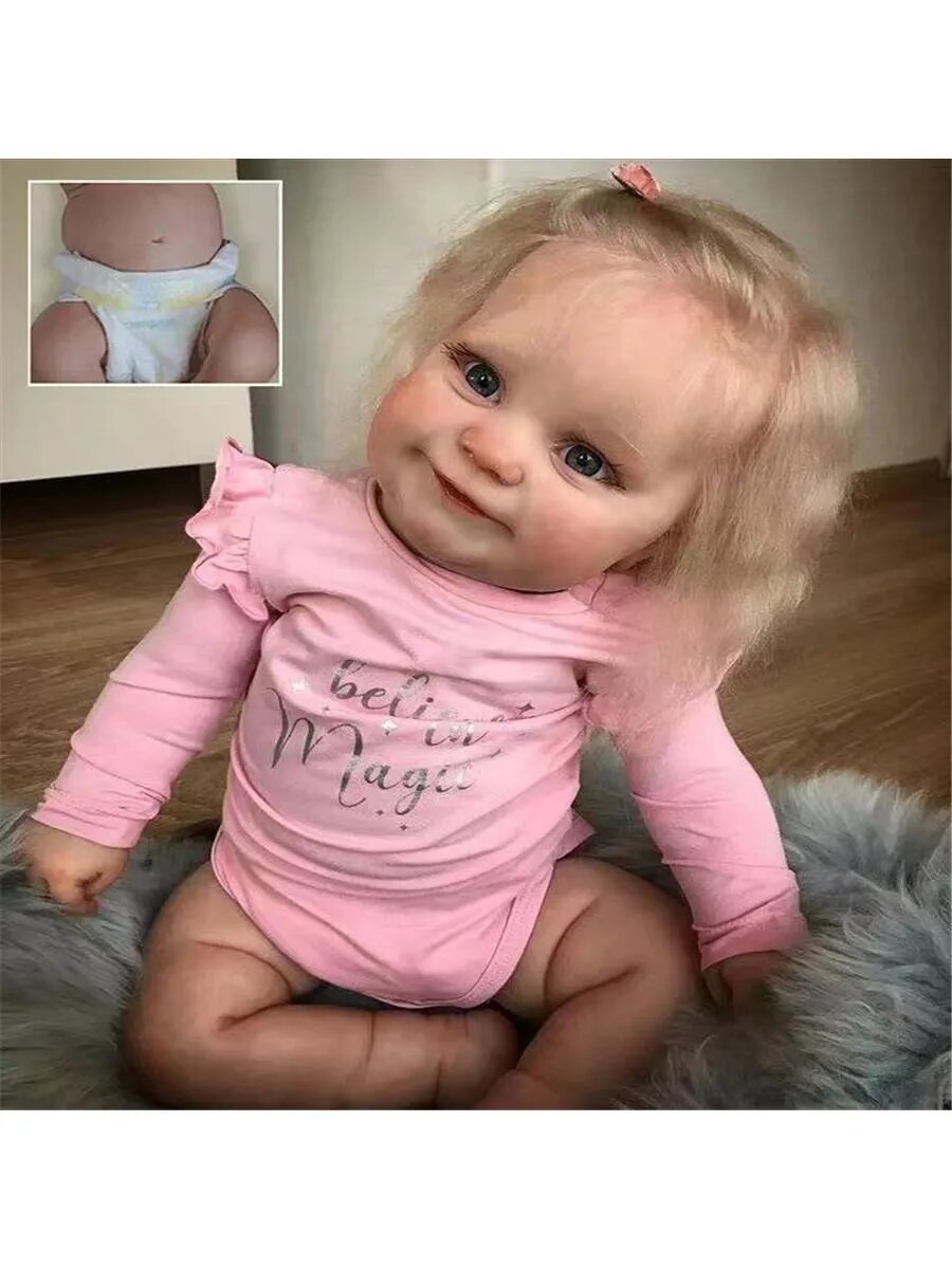 Девочка-реборн из мягкого винила 50 см и видимыми прожилками