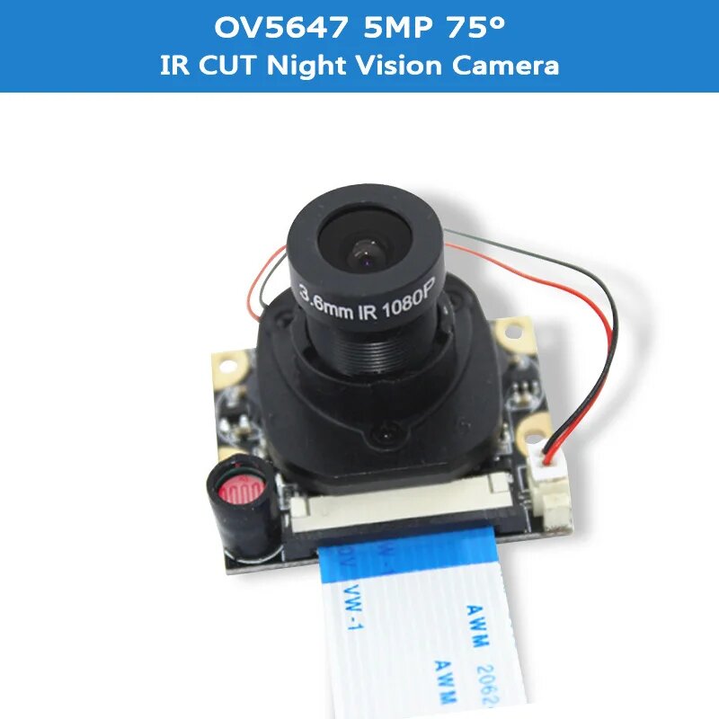 Камера ночного видения Raspberry Pi 4, камера 5 Мп OV5647, веб-модуль 1080P, IR-CUT Fisheye, широкоугольная камера для Raspberry Pi 4B 3B + 3B, Option-4