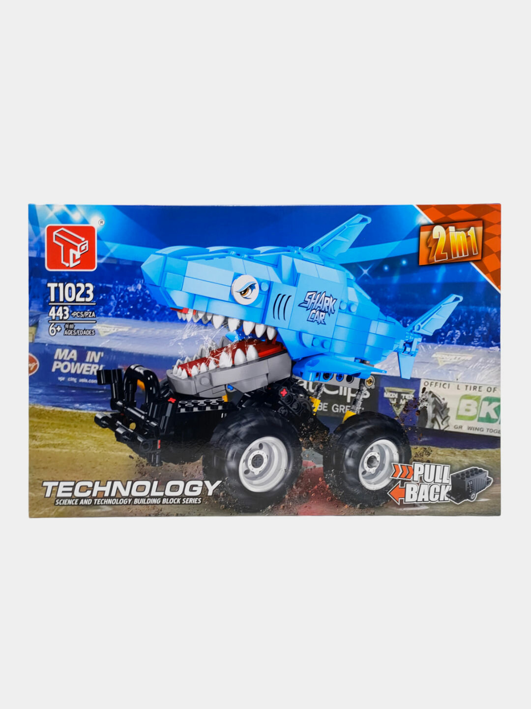 Конструктор 2в1 Акула-Машина Развивающий Детский Робот 443 дет. Код. 13215