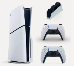 Изображение товара Игровая приставка Sony PlayStation 5 Slim, 1ТБ(с дисководом), Два геймпада + Зарядная станция + европереходник