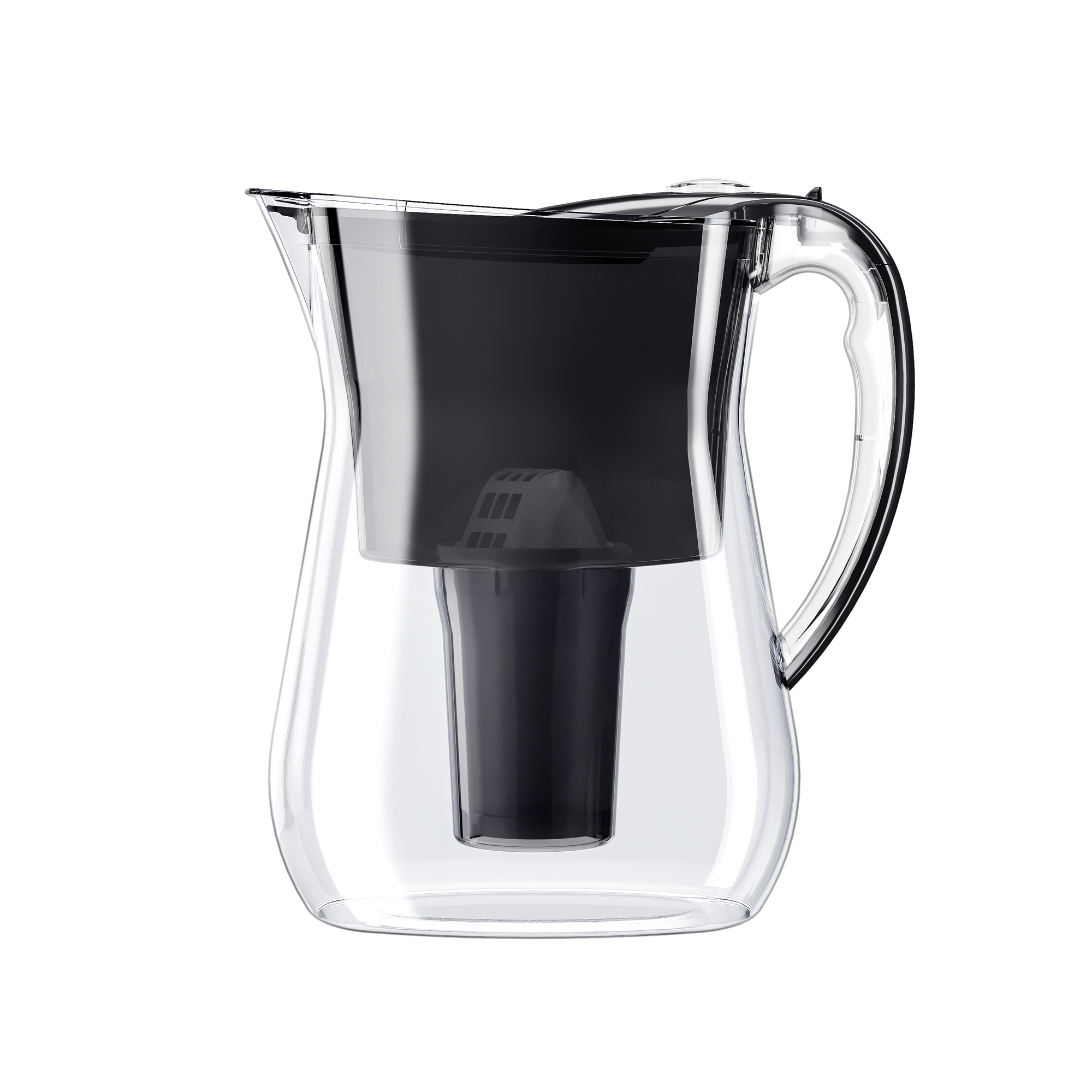 Фильтр-кувшин "Лион" Аквафор, черный, с ресурсом 350 л, прозрачный корпус — фото 1