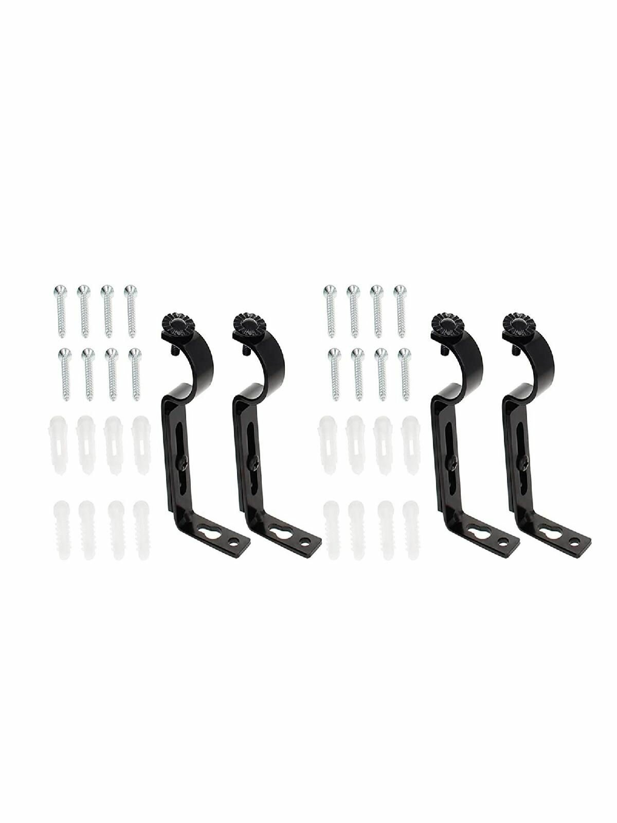 Комплект креплений для штор черного цвета (4 шт.)