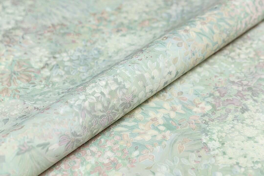 KM7509 Обои виниловые на флизелиновой основе Апрель мотив-2 зеленый kерама марацци Цена за 1/Штука