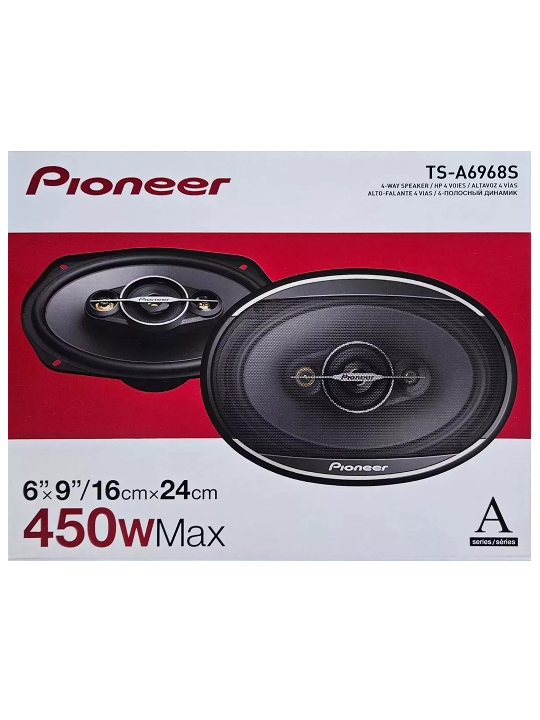 Колонки Pioneer TS-A6968S мощность 450 Вт, диапазон 35 Гц – 25 000 Гц, динамики 15×23 см (6×9 дюймов), 1 год гарантия