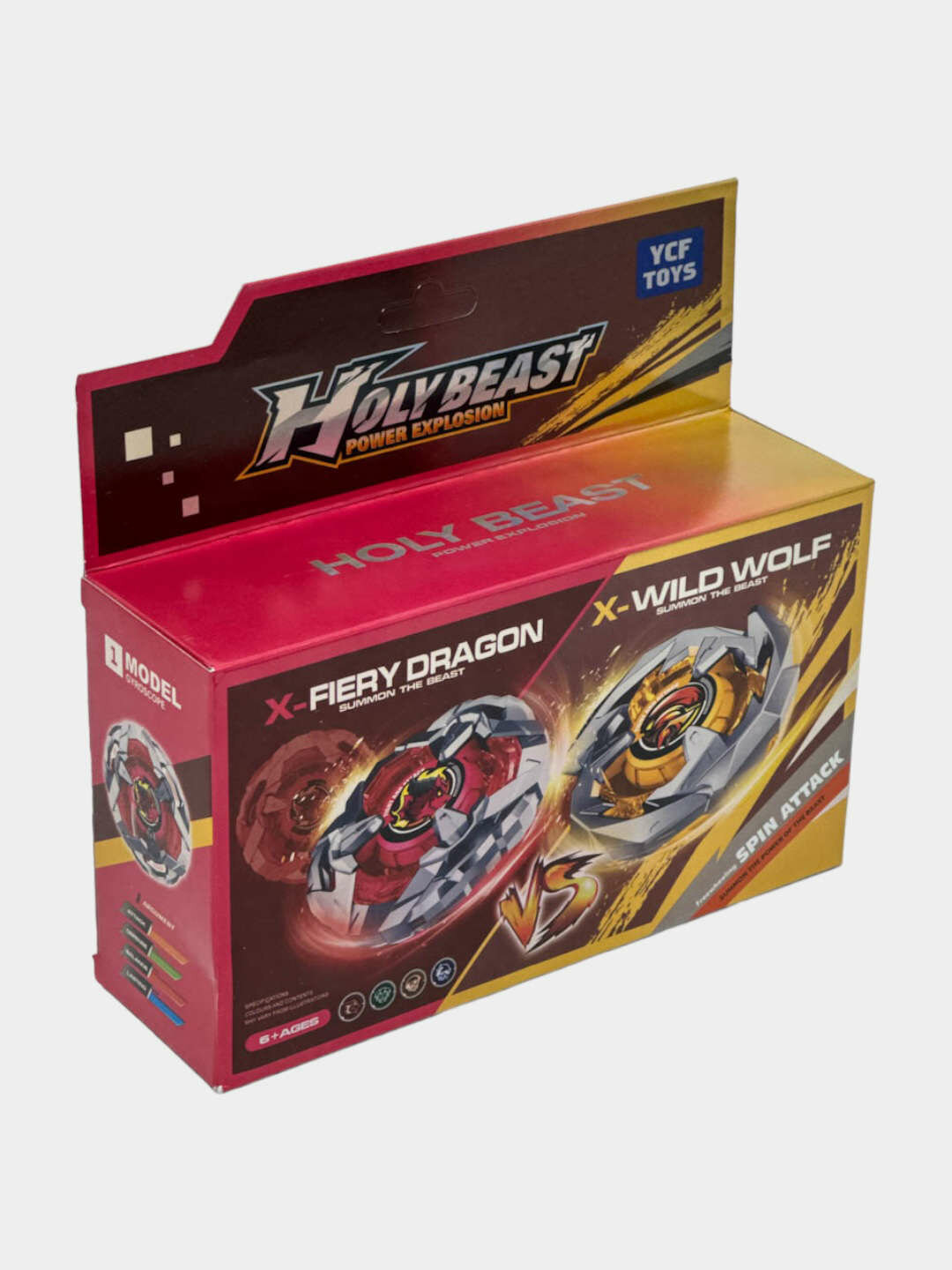 Волчок Holybeast 2в1 X-WILD WOLF и X-MIGHTY MAGE для динамичных игр. Код. 24242