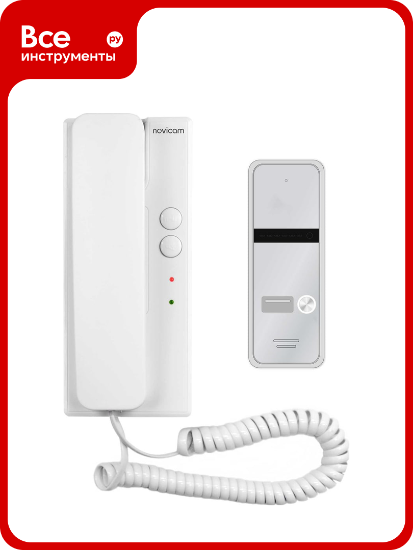 Комплект аудиодомофона Novicam voice kit для частного дома или офиса 4123