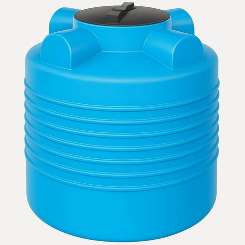 Изображение товара Бочка Ирпласт "ЭВЛ", 200л, с крышкой 450мм, цилиндр, голубая с отводом 1", 10кг
