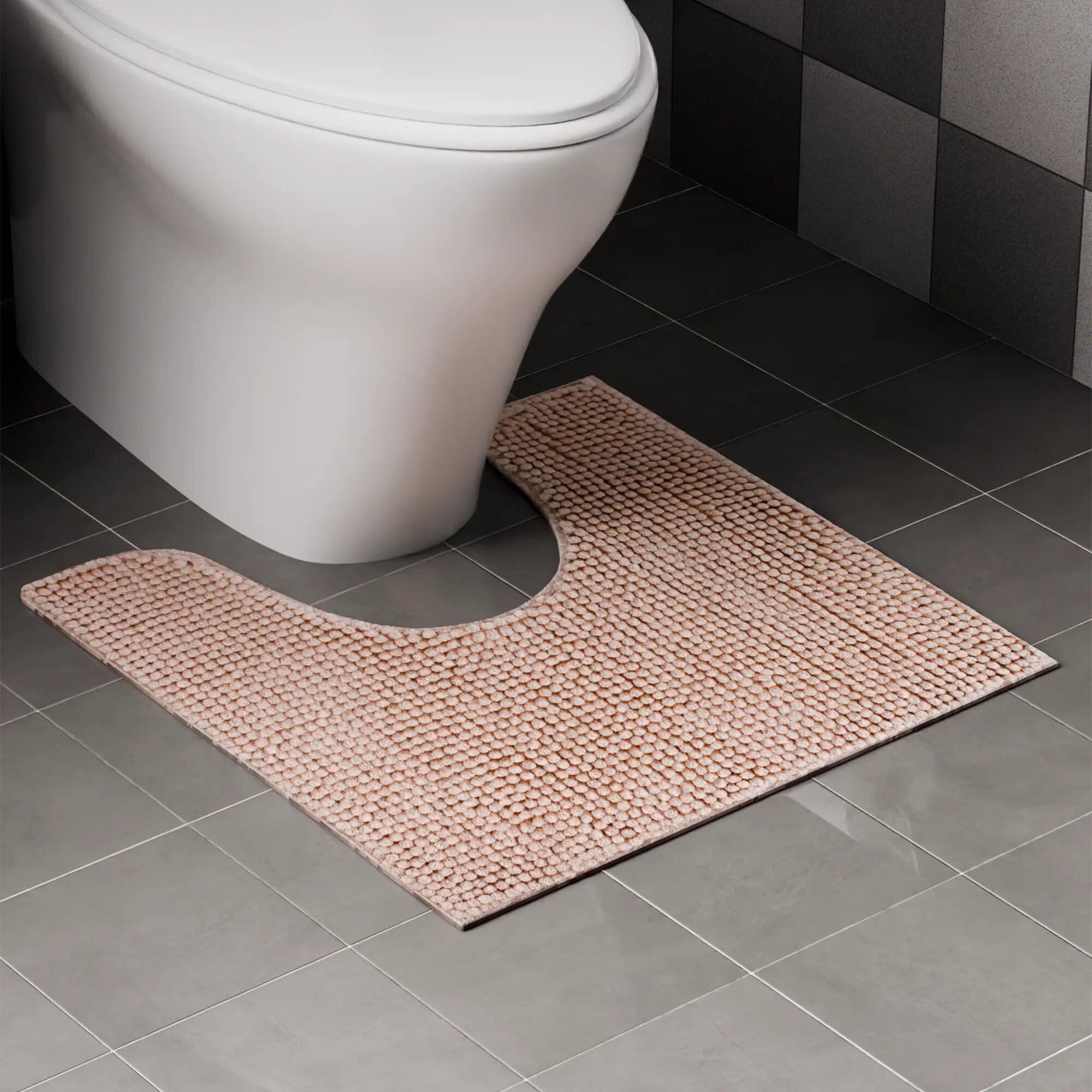Коврик для туалета Swensa Merci 45x45 см цвет бежевый