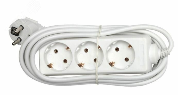 Удлинитель 3х5м с заземл. 16А IP20 2P+PE 250В ПВС 3х0.75 NPE-S1-03-500-E-3x0.75
